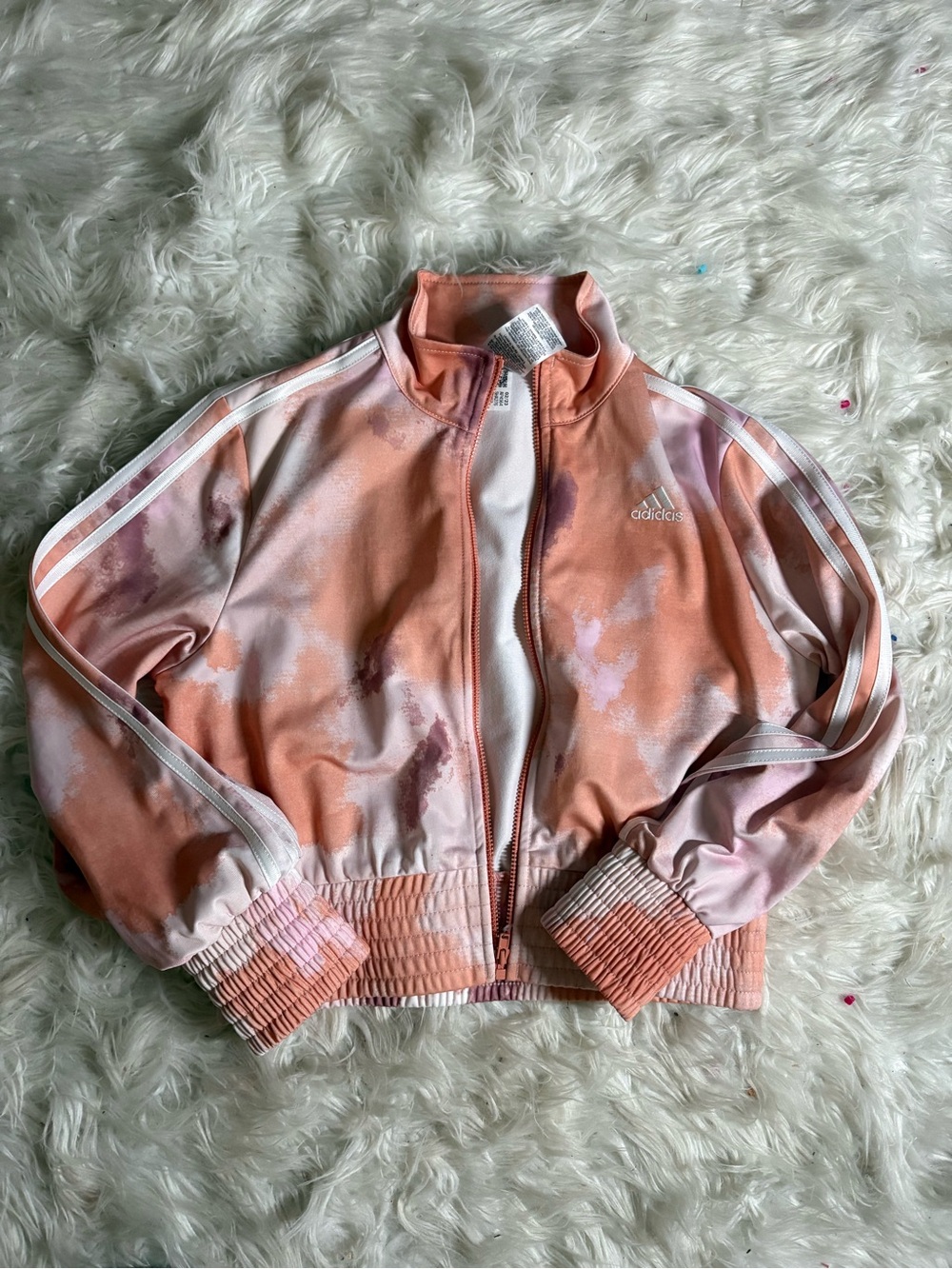 adidas kids Peach Tie-Dye Track Jacket